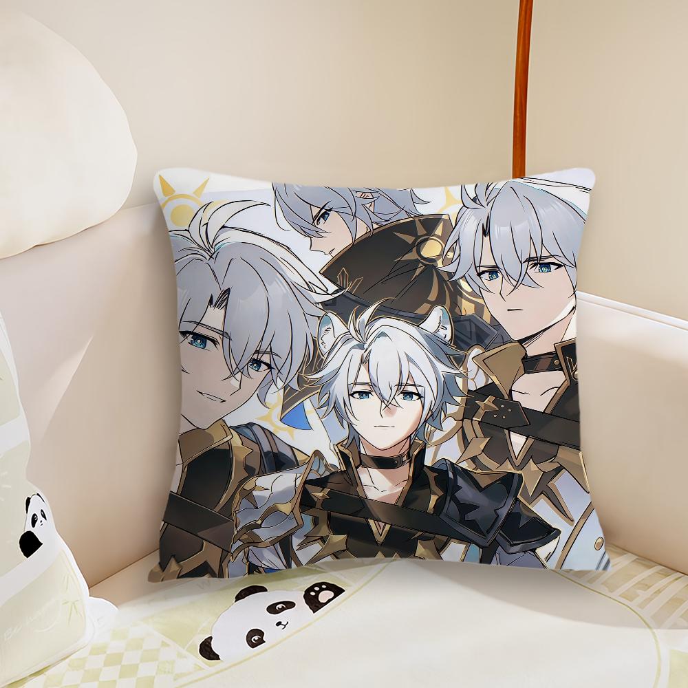 Honkai Star Rail Phainon cushion cover Pillow Case Plush Fabric Soft Double Sided Print Sofa Cushion Cover Throw Pillow Covers