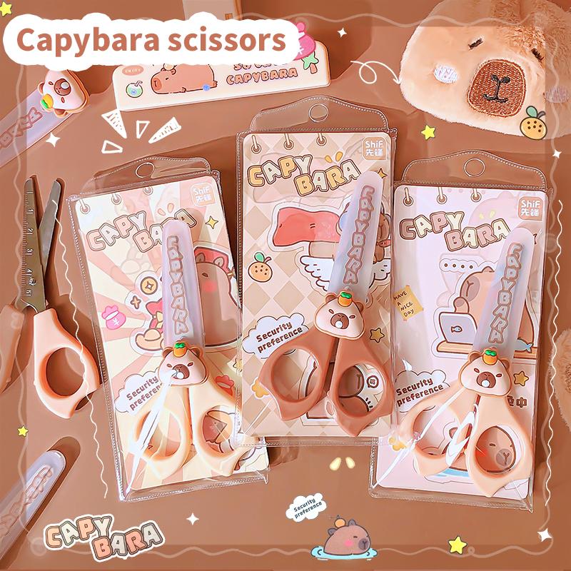 pretty school useful back to school stationery scissors cute capybara craft scissors Mini scissors for diy children s scissors