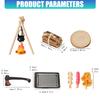1/12 Miniature Camping Scene Set With Baking Pan For Doll House Outdoor Picnic Scene Accessories And Kids Roleplay Craft