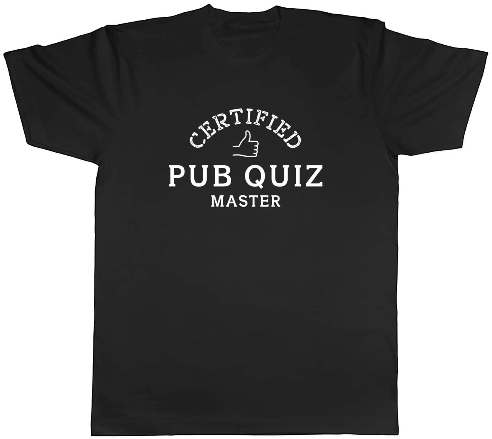 Certified Quiz Master Mens T-Shirt Quizzing Quizzers Team Unisex Tee Gift S