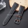 Genuine Calfskin Leather Watchband for Omega Business Watch Band for Seiko 18mm 20mm 22mm Handmade Stitching Cowhide Brown Strap