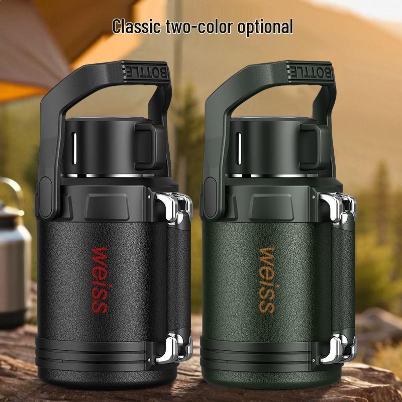Stainless Steel Explosion-Proof Thermos with Tea Separator Kettle for Students and Construction Sites.