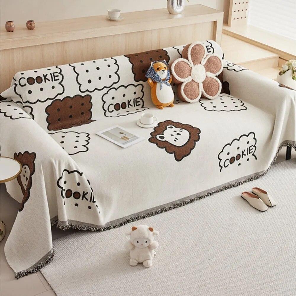 Высокое качество синельное одеяло для дивана для декора гостиной — фото 3