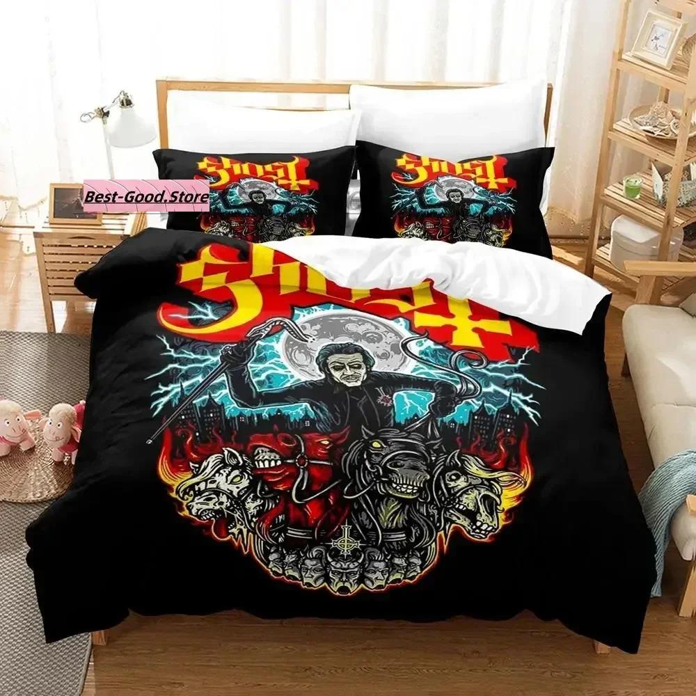 Ghost Rock Band Tank Bedding Set Printed Bed Set With Pillowcase Bed Duvet Cover Soft Single Double Queen Super King Size