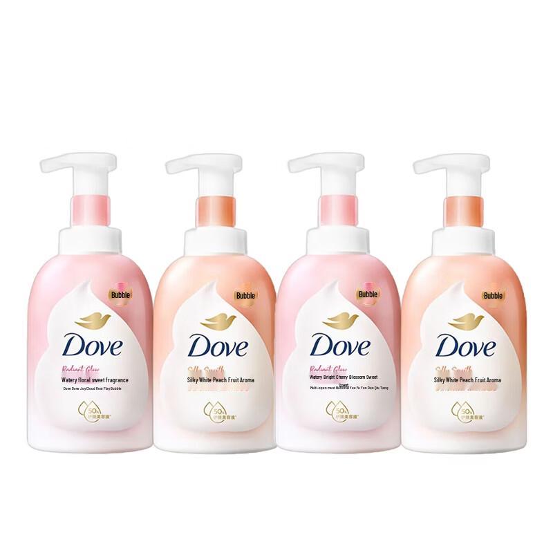 Dove Cherry Blossom & Peach Foaming Shower Gel (4x400ml)