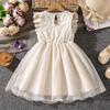 Girl Short Sleeves Dress Children Kid Casual Summer Beach Sundress Princess Dresses Clothes
