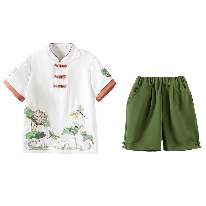 Chinese Children s Hanfu School Performance Set - Summer School and Choir Uniform for Kindergarten and Primary Students 110 cm