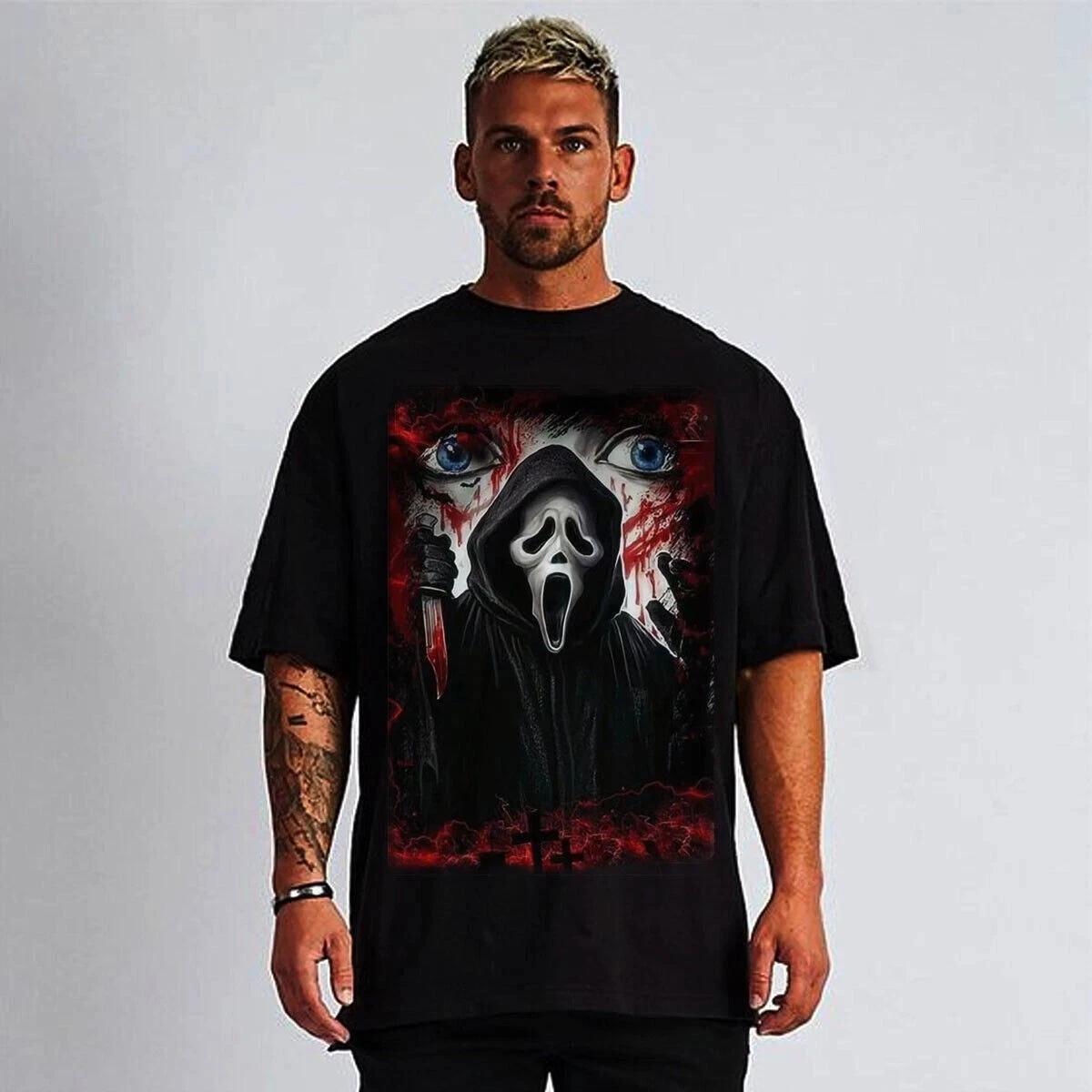 SCREAM GHOST FACE MASK SCARY MOVIE HALLOWEN HORROR T-Shirt Men s SIZES XXXL