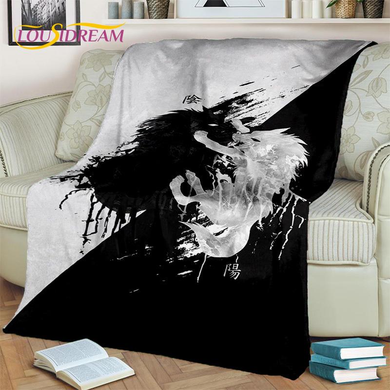 Chinese Bagua Yin Yang 3D Tai Chi Deken, Zachte Worpdeken voor Thuis Slaapkamer Bed Sofa Picknick Reizen Kantoor Dekbed Kinderen