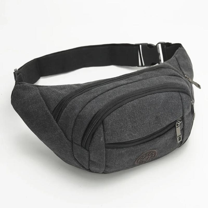 Men's Crossbody Bags Fashion Canvas Wallet Multifunctional Chest Shoulder Bag Large Capacity Waist Bag Outdoor Travel Mobile Phone Bag Crossbody Bag