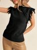 Vestă pulover tricotată cu torsade pentru femei, guler înalt, franjuri, stil boho, fără mâneci, pulover, maiou