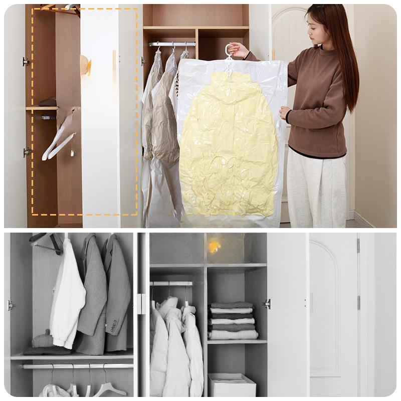 Hanging Vacuum Hanging Bag Hook Vacuum Compression Bag Down Jacket Clothing Storage Bag Side-pull Dust-proof Bag