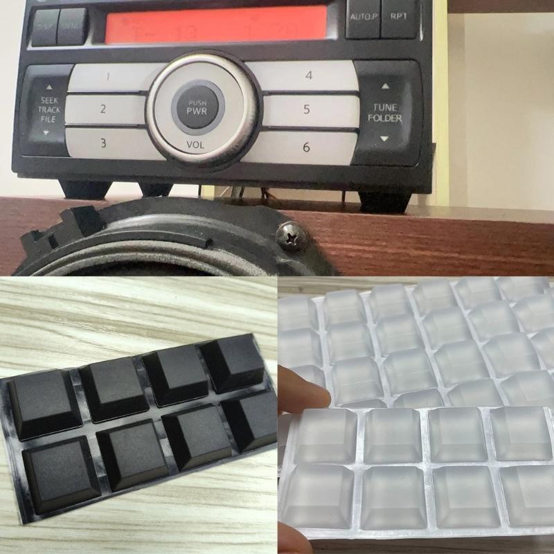 HIFI Sound Speaker Stand Trapezoid Amplifiers Shock Absorbers Feet Pad Vibration Stand Ebony Antishock Selfadhesive