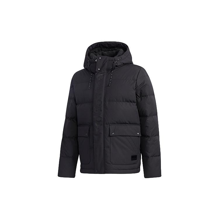 adidas neo M Hp Down Jkt1 Sports hooded down Jacket Black Men s GJ8968 M
