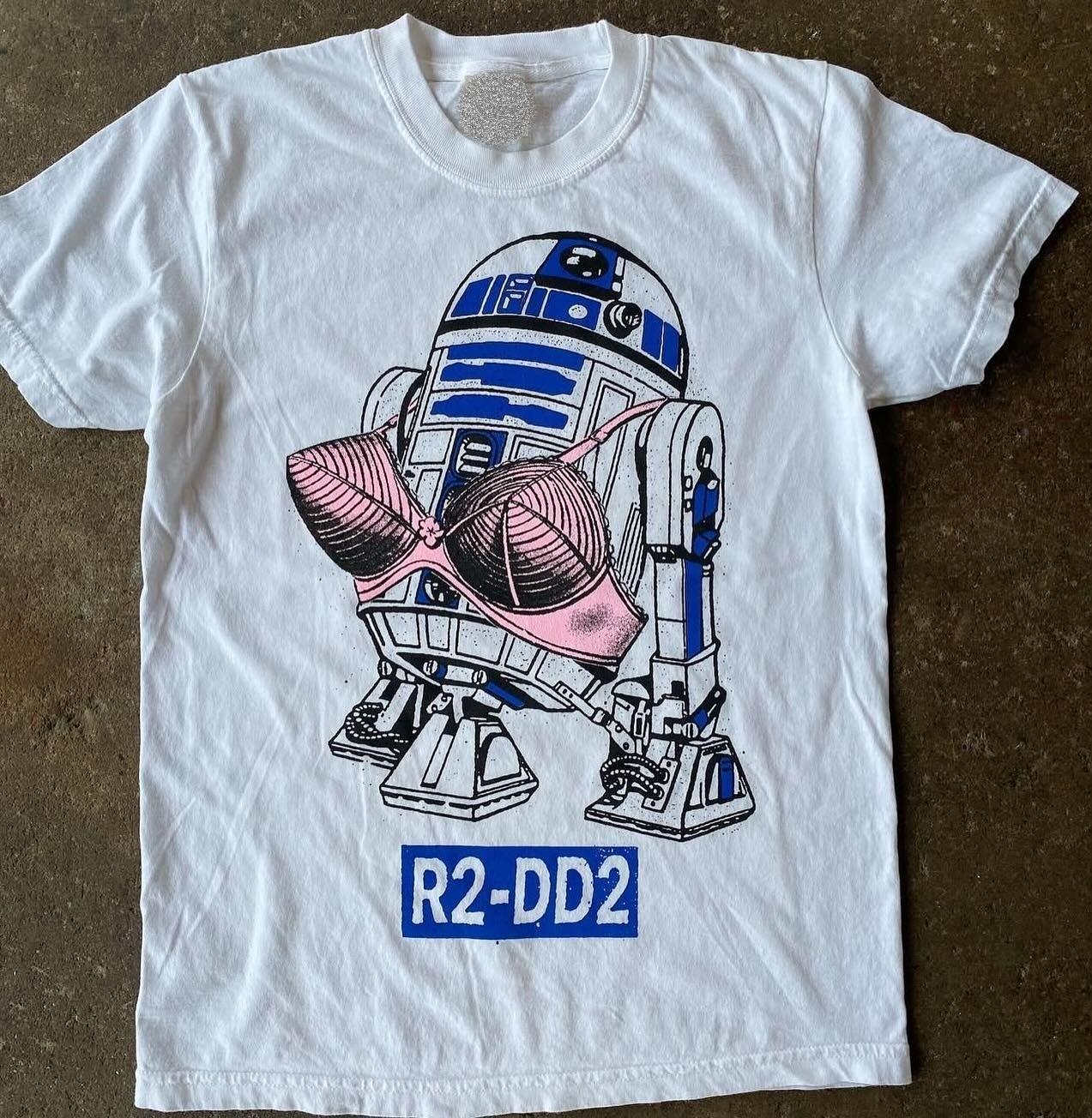 R2-DD2 Star Wars Movie parody Graphic Tee Unisex Short Sleeve Shirt S-5XL S