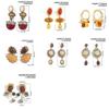 SHIXIN 7 Styles Vintage Acrylic Resin Irregular Pendant Earrings for Women New Trendy Geometric Flowers Drop Party Jewelry Gifts