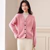 Srcr Women's Premium Cashmere Blend Knitted Wool Cardigan