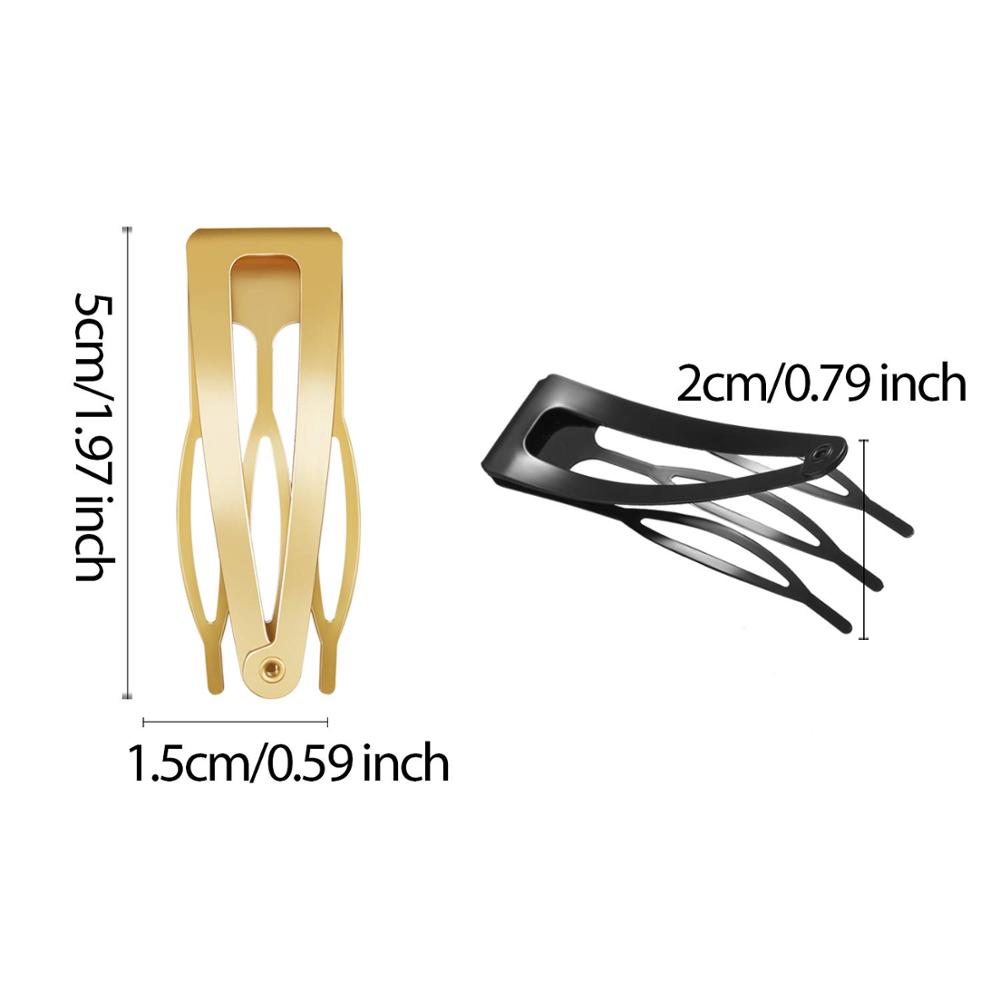 10Pcs Double-grip Hair Clips Metal Snap Barrettes Hair Styling Tools for Women Girls Hair Accessories