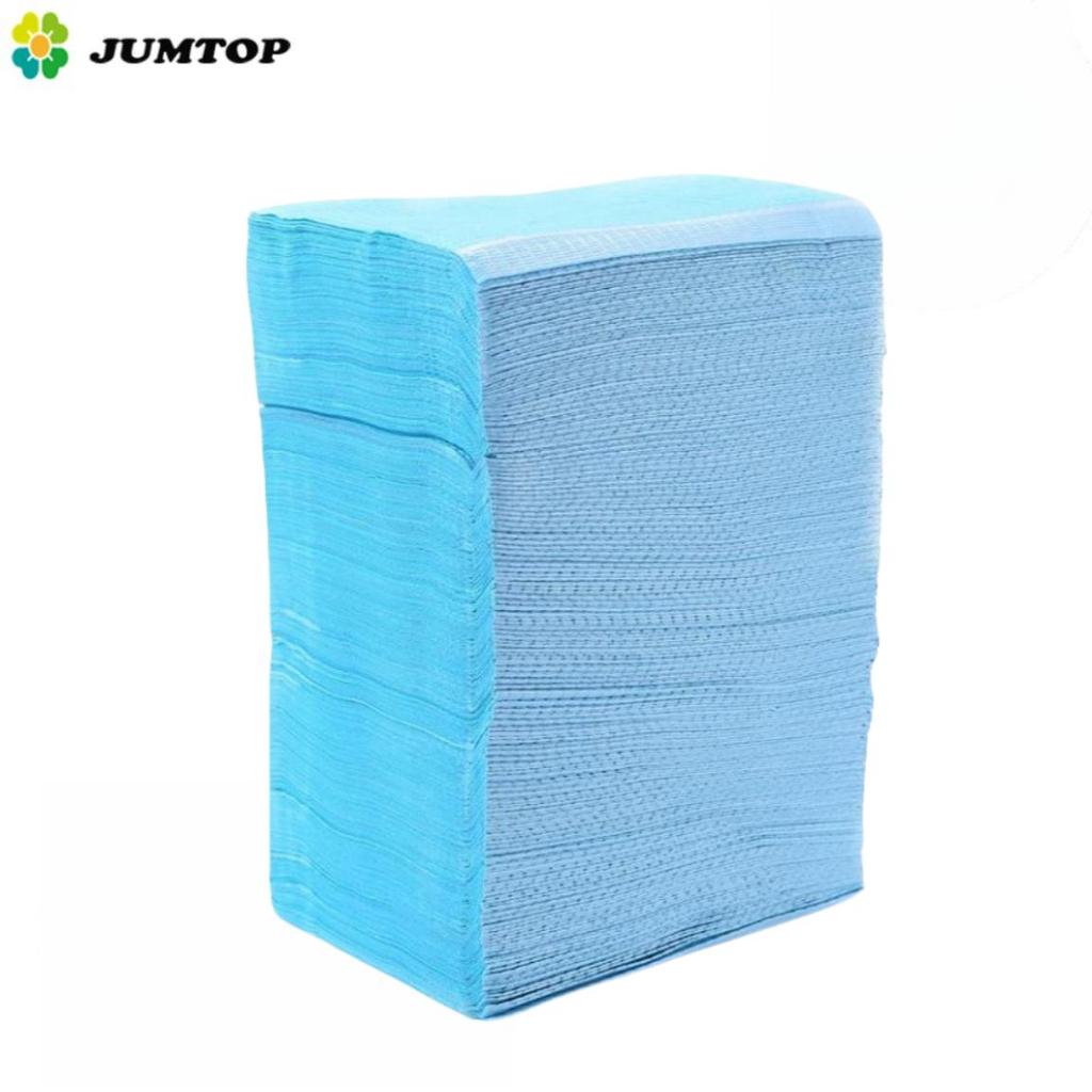 Lot de 125 bavoirs dentaires jetables en papier pour dentiste, écharpe pour tatouage, matériel dentaire, tampon de nettoyage, housses de table de tatouage