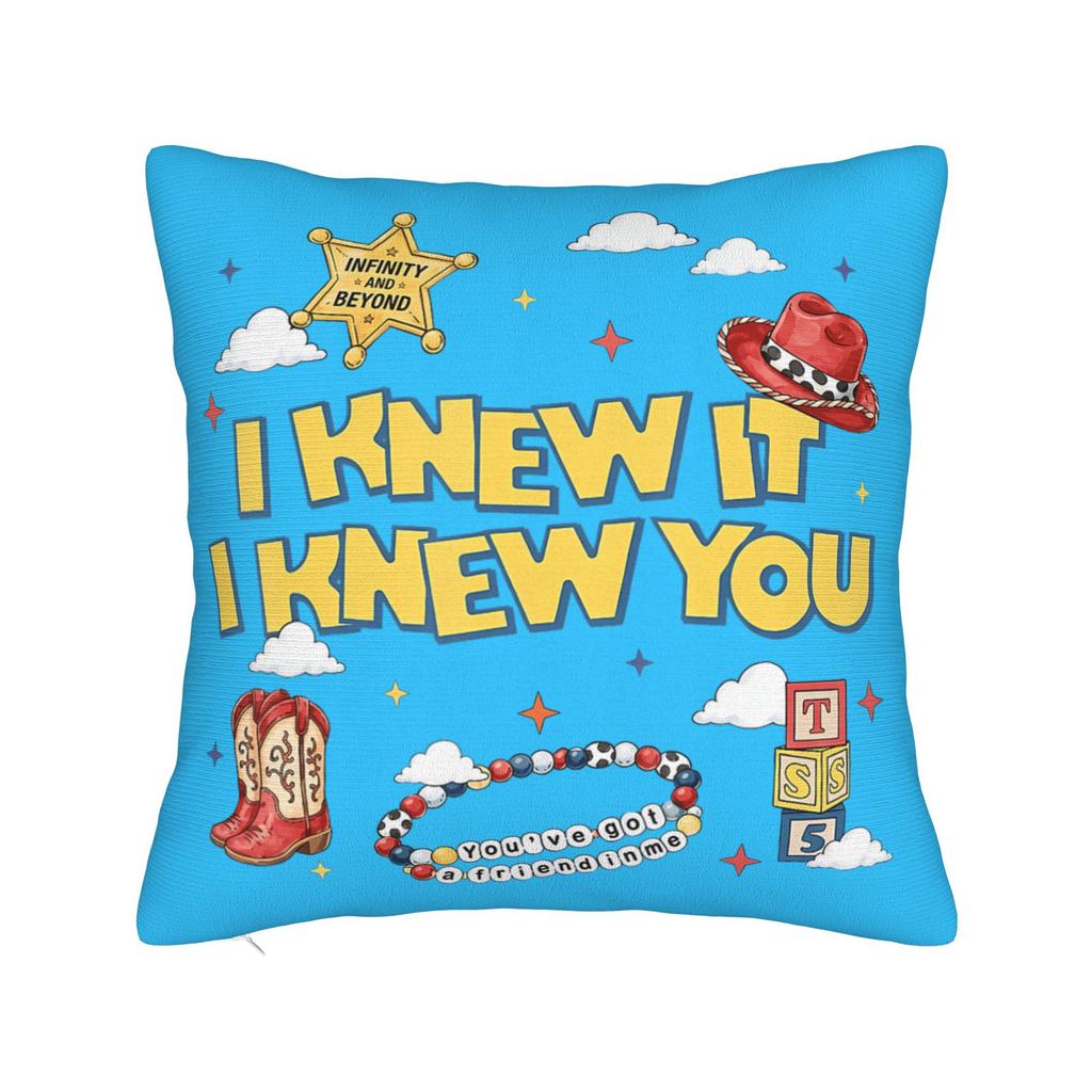 I Knew It I Knew You Western Bestie Square Pillow Case TS Cushion Covers Zippered Decor Throw Pillow Case Cover for Home