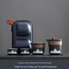 Zhuijia Zen Black Coarse Pottery Travel Tea Set