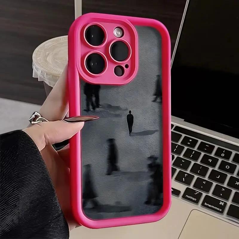 Matte Phone Case For iPhone 13 14 15 Pro Max 11 12 Pro X XS Max XR 7 8 Plus SE2 Art Painting Shockproof Silicone Soft Cover