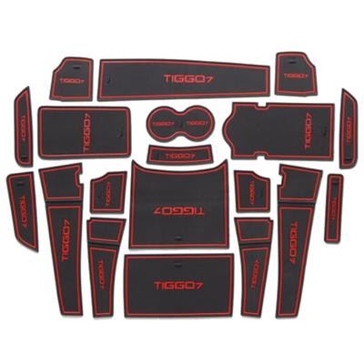 Chery Tiggo 7 Pro Car Accessories Interior Door Slot Pad Cup Gate Groove Mat Anti-Slip Coaster Armrest Storage