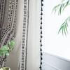 Kitchen Curtains Bohemian Black and White Print Bay Window Curtains Protection for Bedroom, Living Room, Bar, Game Room, Home Decor