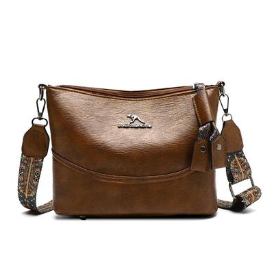 Simple and Versatile Bucket Bag Single-shoulder Bag Crossbody Bag Multi-layer Retro Mom Bag