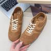 German Training Shoes Women New Genuine Leather Women Sneakers Flat Lace-up Retro Large Size Forrest Gump Shoes Women