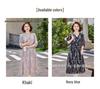 2026 Elegant Waist-Cinched Summer Dress for Mothers: Slimming and Stylish Skirt for Middle-Aged and Elderly Women