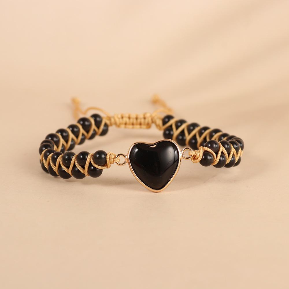 Double-Layer Heart Charm Friendship Bracelet