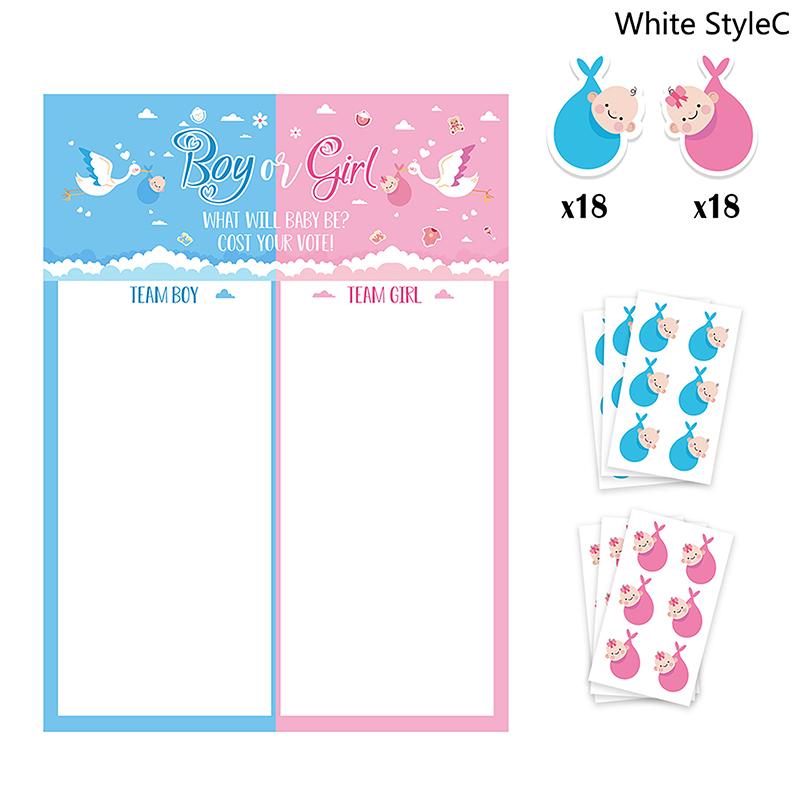

Boy Or Girl Gender Reveal Voting Game Poster Board With Stickers Baby Gender Reveal Party Decoration Baby Shower Supplies