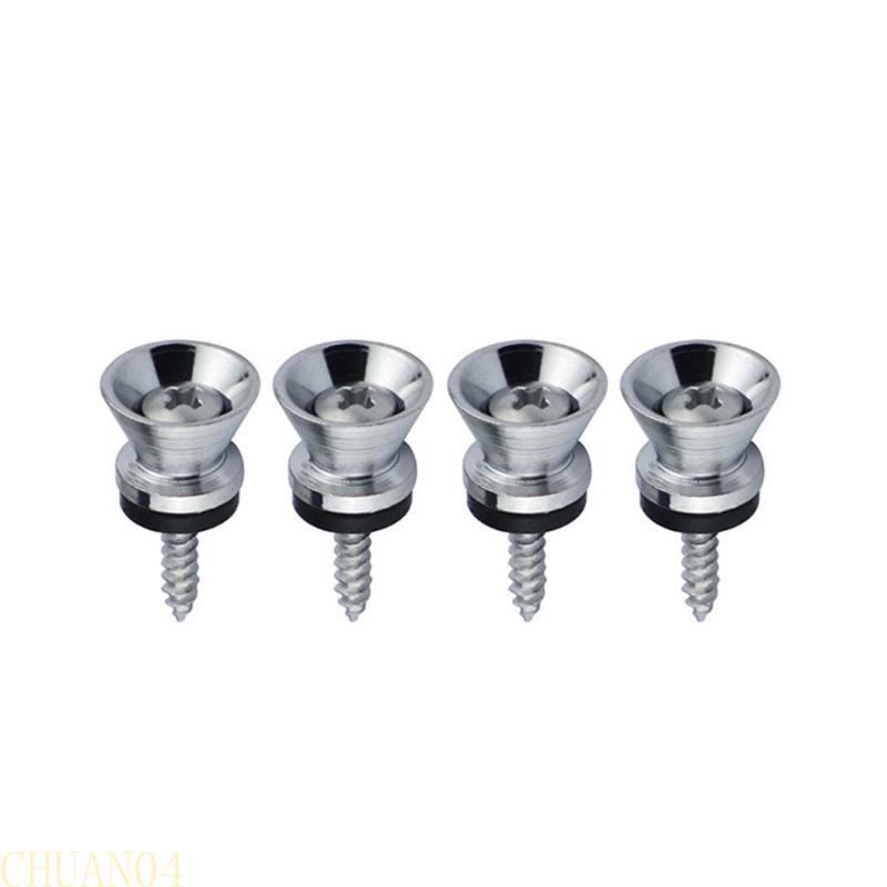 A1A2 4Pcs Metal Heavys Duty Guitar Strap Lock End Pin Replacement Guitar Straplock Button Tail Pin Strap Retainer