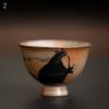 60ml Cute Zhi Ye Cat Teacup Chinese Ru Yao Ceramic Opening Cup Pottery Beautiful Cups Tea Cup Set Teaware For Tea Ceremony