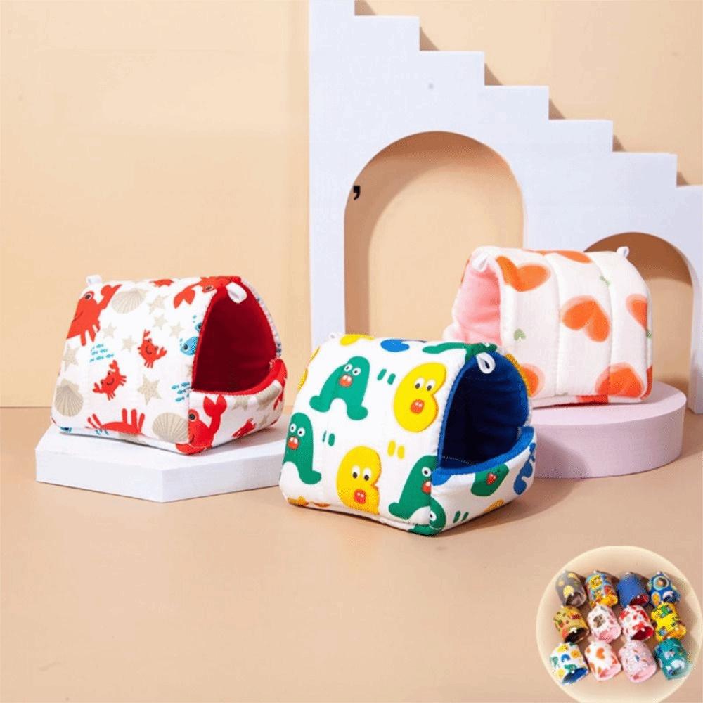 Rabbit Squirrel Hut Small Animal Sleeping Bed Warm Guinea Pig Nest Creative Mini Cage Mat Winter
