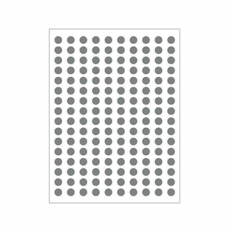 10 Colors Mixed Polka Dot Round Label Stickers: Small & Large, Red, Yellow, Blue, Green, Pink, White, Black, Orange