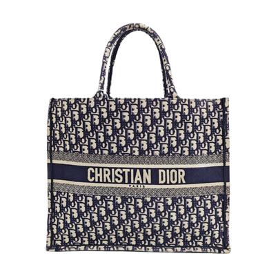 [Brugt] Book Tote Stor Kapacitet Logo Mønster Håndlavet Skråt Print Tote Taske Indkøbstaske Skuldertaske Lærred Håndtaske - Meget God #TZMAIT