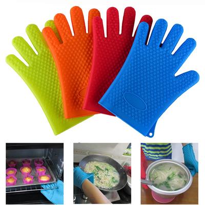 Silicone Oven Kitchen Glove Heat Resistant Thick Cooking BBQ Grill Glove Oven Mitts Kitchen Gadgets