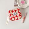 Sweet Plaid Cosmetic Bag Makeup Bag Travel Clutch Bag Menstrual Bag Sundry Storage Bag