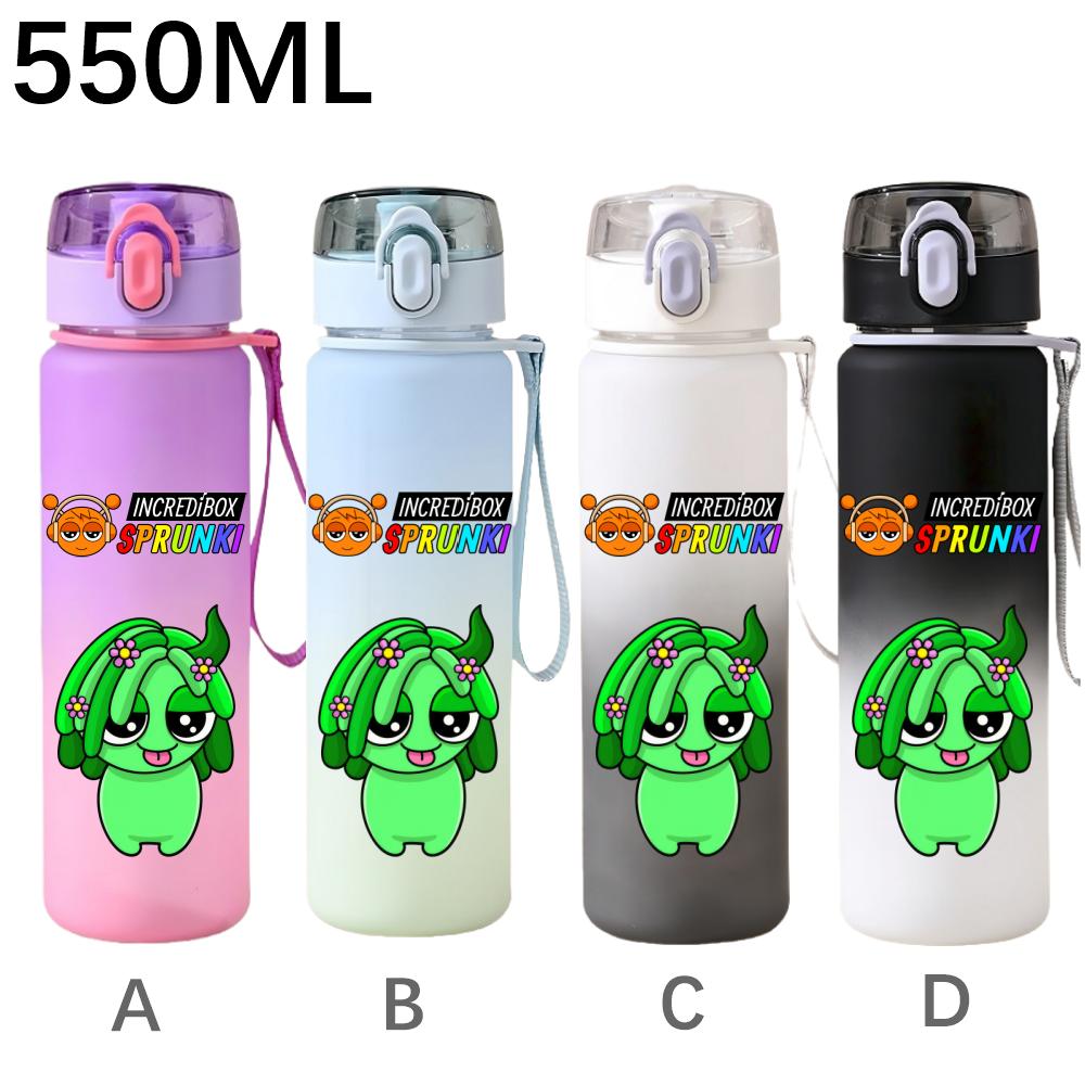 550ml Hra Sprunki Gradientní Sportovní Láhev na Vodu Kreslená Nepropustná Přenosné Lahve na Pití Venku Sport Fitness Pohárek na Vodu