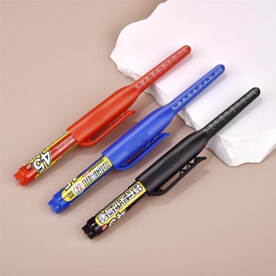 45mm Long Head Marking Pen With Ink Oil Waterproof Woodworking Door Lock Construction Site Deep Hole Drawing Line Marking Pen