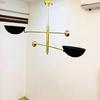 2 Pendant Light | Antique Brass Sputnik Chandelier Light | Mid Century Brass Modern Ceiling | Custom Kitchen Light Fixture