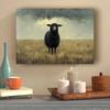 Stylish Black Sheep Canvas Art Print, Retro Farmhouse Decor, Unframed Wall Poster, Perfect for Living Room and Bedroom