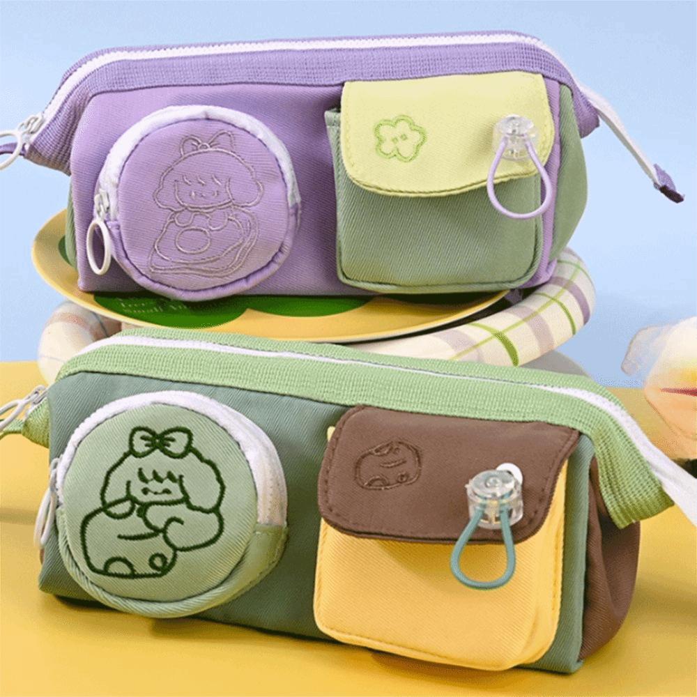Simple Pencil Case Cartoon Stationery Bag Durable Pencil Bag Elementary School Students