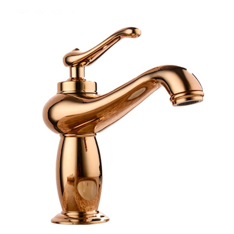 Antique Bronze Bathroom Faucet Brass Basin Faucets Hot & Cold Bathroom Sink Faucet Deck Mounted Lavotory Faucet  Mixer Water Tap