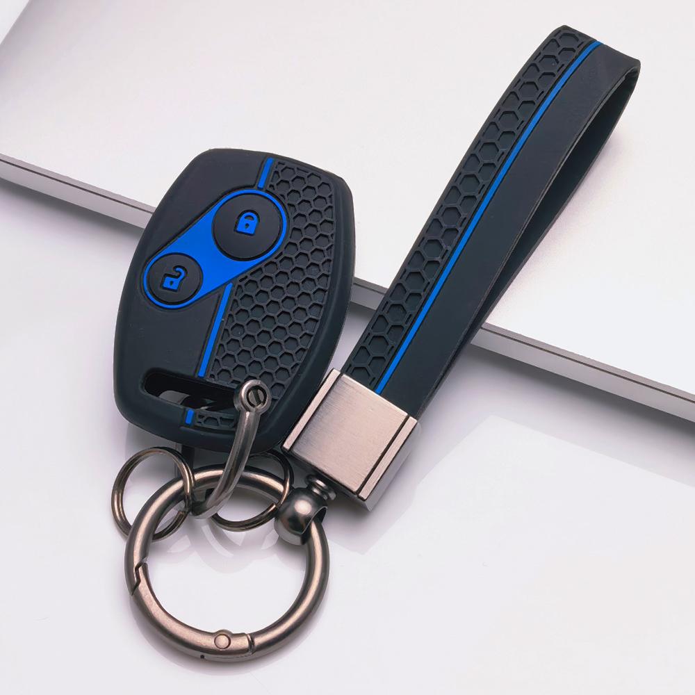 Key Fob Cover for Honda Accord Civic FRV Jazz CRV SRV Gr8 150 with Keychain Precise Cutout Anti-Scratch Shock Absorbing Key Holder