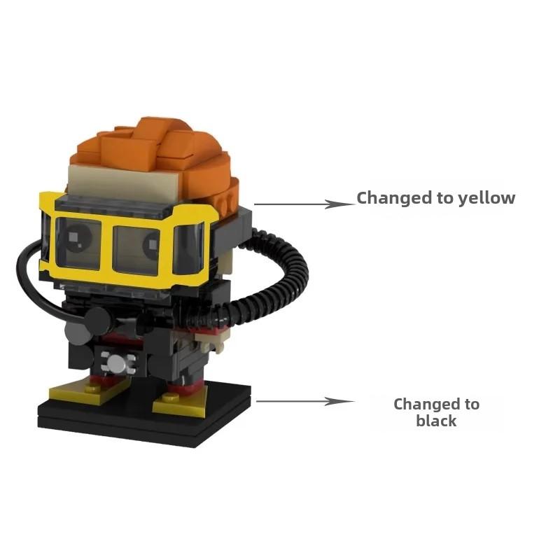 

Строительные блоки MOC Brickhead Diver Собранный индивидуальный набор для сборки Серия креативных игрушек Подарки
