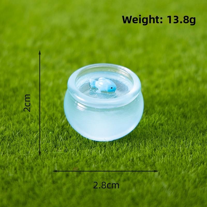 Micro Landscape Dollhouse Noctilucent Fish Tank With Resin Creative Decor For Living Room Tabletop Display