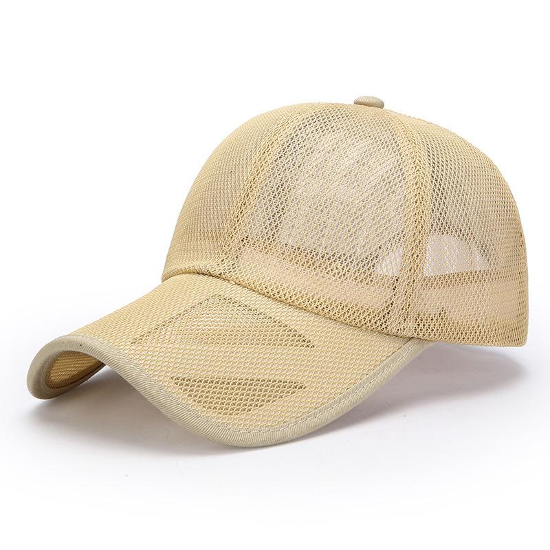 Men's Summer Thin Full Mesh Hat Breathable Lengthened Hat Brim Baseball Cap Women's Fishing Sun Protection Sun Hat Sun Hat